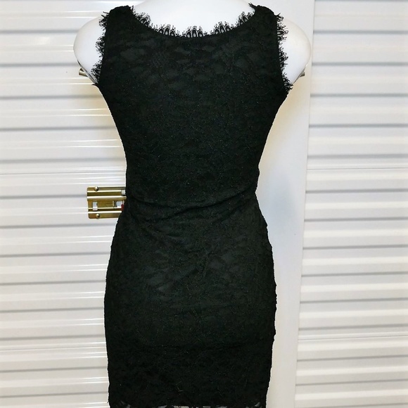 Jump! By Wendye Black Lace Sheath Dress sz Small - Picture 4 of 8
